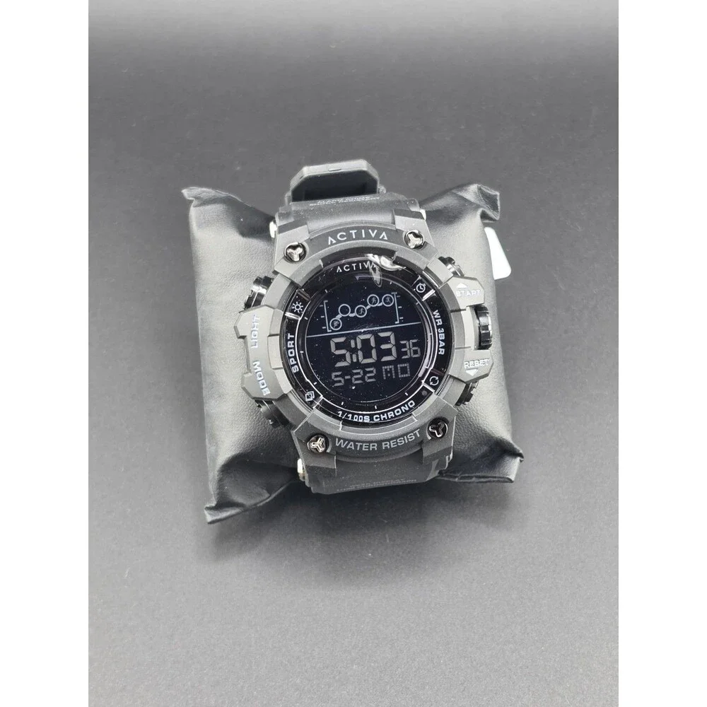 Activa Men's Sport Quartz Digital Watch Water Resistant Countdown Alarm Light